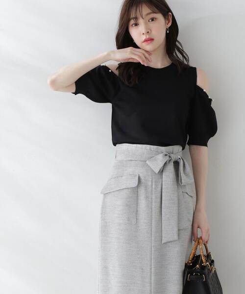 PROPORTION BODY DRESSING（プロポーションボディドレッシング）の「２ＷＡＹパールスリーブニット / 1213270500（ニット/セーター・レディース・ピンク/グレー/ブラック・FREE）」の14枚目の写真