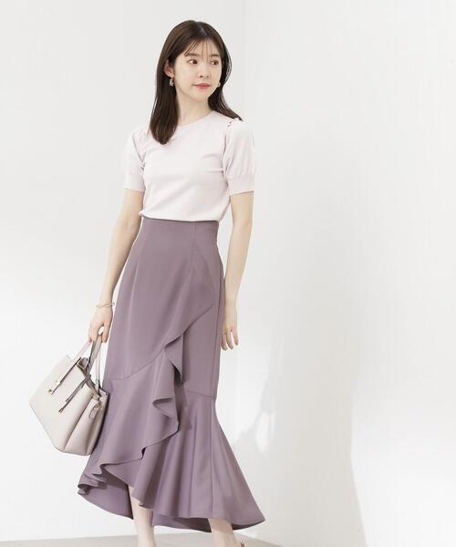 「PROPORTION BODY DRESSING」 ノースリーブニット FREE パープル レディース PROPORTION BODY DRESSING 「PROPORTION DRESSING