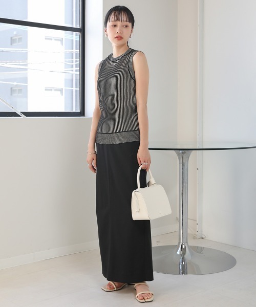 Bab（バブ）の「ストライプニットタンクトップ（タンクトップ・レディース・オレンジ/ブラウン/グリーン/ブラック・FREE）」の21枚目の写真