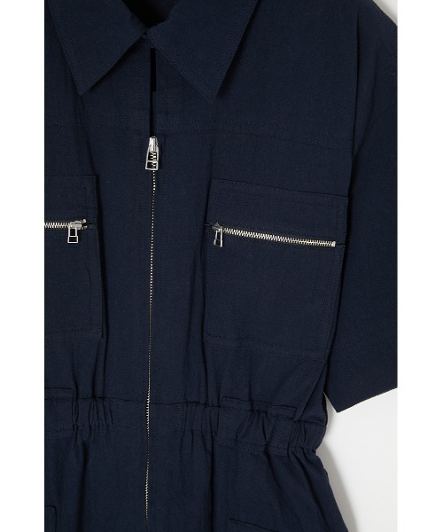 MOUSSY（マウジー）の「ZIP UP MINI ワンピース（ワンピース・レディース・ホワイト/カーキ/ダークネイビー・2/1）」の20枚目の写真