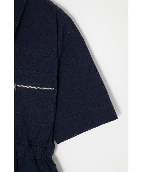 MOUSSY（マウジー）の「ZIP UP MINI ワンピース（ワンピース・レディース・ホワイト/カーキ/ダークネイビー・2/1）」の13枚目の写真