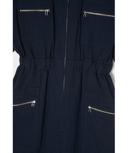 MOUSSY（マウジー）の「ZIP UP MINI ワンピース（ワンピース・レディース・ホワイト/カーキ/ダークネイビー・2/1）」の5枚目の写真