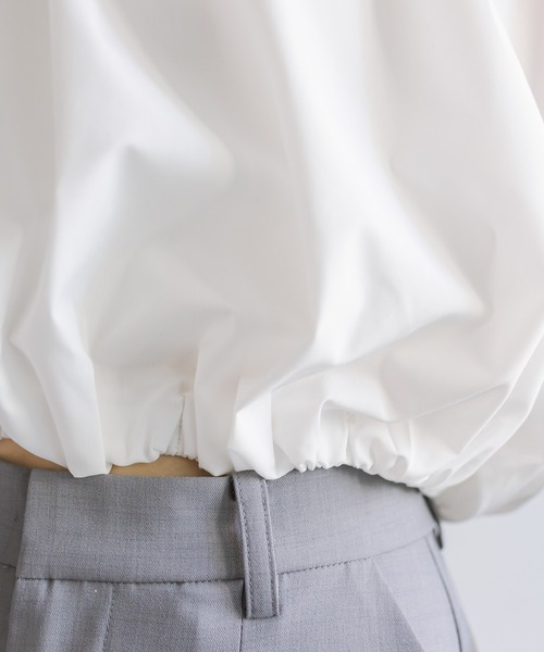 mystic（ミスティック）の「バックシャンバルーンブラウス（シャツ/ブラウス・レディース・オフホワイト/ブルー/ブラック/ピンク/ネイビー・FREE）」の21枚目の写真