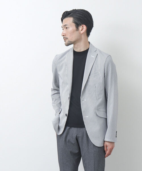 NOLLEY'S goodman(ノーリーズグッドマン)の「《セットアップ対応》DotAir / ドットエア(R) サッカーテーラードジャケット(テーラードジャケット・メンズ・ネイビー/ブルー・M/L/XL/S)」の20枚目の写真