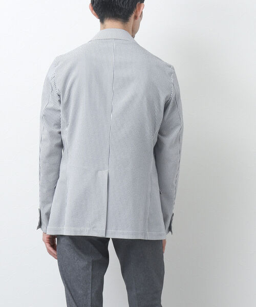 NOLLEY'S goodman(ノーリーズグッドマン)の「《セットアップ対応》DotAir / ドットエア(R) サッカーテーラードジャケット(テーラードジャケット・メンズ・ネイビー/ブルー・M/L/XL/S)」の5枚目の写真