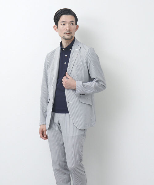 NOLLEY'S goodman(ノーリーズグッドマン)の「《セットアップ対応》DotAir / ドットエア(R) サッカーテーラードジャケット(テーラードジャケット・メンズ・ネイビー/ブルー・M/L/XL/S)」の21枚目の写真