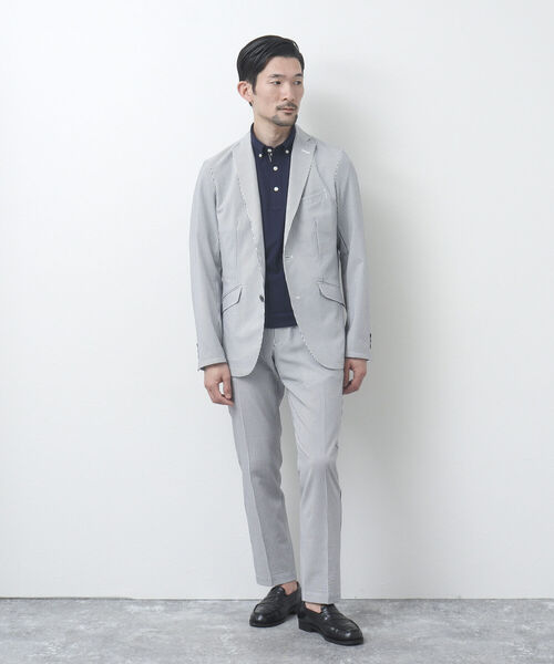 NOLLEY'S goodman(ノーリーズグッドマン)の「《セットアップ対応》DotAir / ドットエア(R) サッカーテーラードジャケット(テーラードジャケット・メンズ・ネイビー/ブルー・M/L/XL/S)」の16枚目の写真