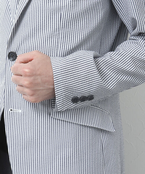 NOLLEY'S goodman(ノーリーズグッドマン)の「《セットアップ対応》DotAir / ドットエア(R) サッカーテーラードジャケット(テーラードジャケット・メンズ・ネイビー/ブルー・M/L/XL/S)」の7枚目の写真