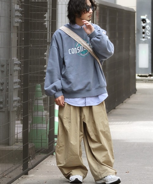 Java（ジャバ）の「《Javaジャバコラボ》こなれ感際立つ! 2way前後ピグメント加工 裏起毛プルオーバー（スウェット・メンズ・グリーン/チャコールグレー/ブルー・LARGE/MEDIUM/SMALL/X-LARGE）」の12枚目の写真