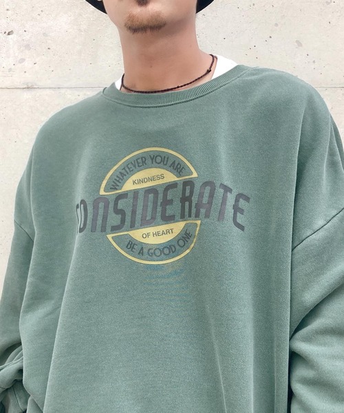 Java（ジャバ）の「《Javaジャバコラボ》こなれ感際立つ! 2way前後ピグメント加工 裏起毛プルオーバー（スウェット・メンズ・グリーン/チャコールグレー/ブルー・LARGE/MEDIUM/SMALL/X-LARGE）」の6枚目の写真