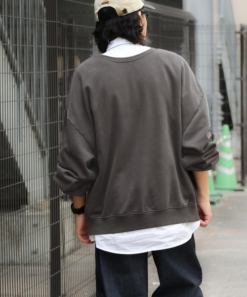 Java（ジャバ）の「《Javaジャバコラボ》こなれ感際立つ! 2way前後ピグメント加工 裏起毛プルオーバー（スウェット・メンズ・グリーン/チャコールグレー/ブルー・LARGE/MEDIUM/SMALL/X-LARGE）」の21枚目の写真