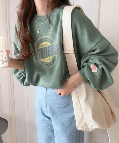 Java（ジャバ）の「《Javaジャバコラボ》こなれ感際立つ! 2way前後ピグメント加工 裏起毛プルオーバー（スウェット・メンズ・グリーン/チャコールグレー/ブルー・LARGE/MEDIUM/SMALL/X-LARGE）」の8枚目の写真