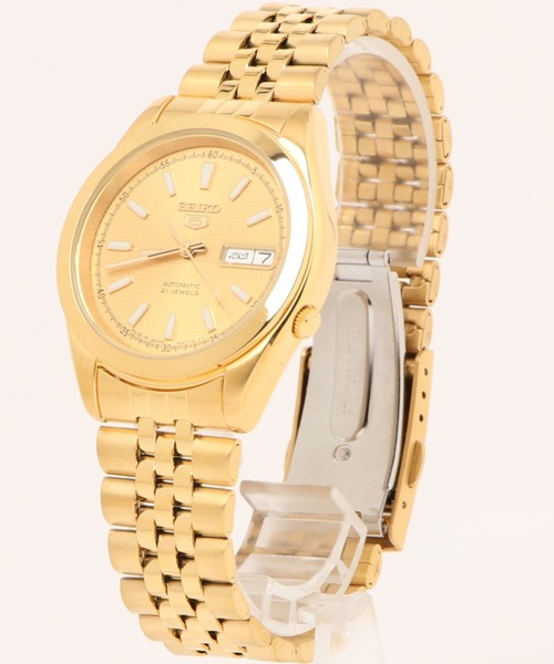 SEIKO 自動巻き 腕時計 ゴールド Seiko 5 セイコー SEIKO 腕時計 セイコーファイブ [日本製] 自動巻(手