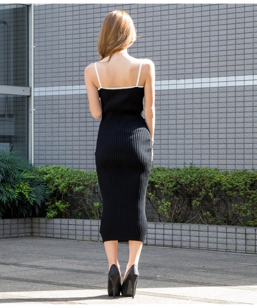 LATINA（ラティーナ）の「配色モノトーンキャミワンピース（ワンピース・レディース・ブラック×ホワイト・FREE）」の4枚目の写真