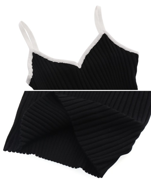 LATINA（ラティーナ）の「配色モノトーンキャミワンピース（ワンピース・レディース・ブラック×ホワイト・FREE）」の7枚目の写真