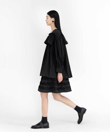 新品ユノイア　フリルラインスカート 黒 Bshop（ビショップ）の「eunoia | フリルショートスカート WOMEN