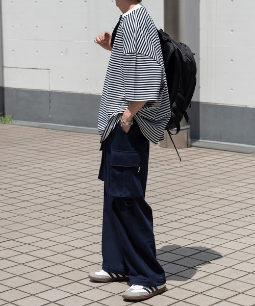 Perushu(ペルーシュ)の「レトロボーダーTシャツ(Tシャツ/カットソー・メンズ・ブラウン/オリーブ/ピンク系その他/ホワイト系その他・LARGE/MEDIUM/SMALL)」の13枚目の写真