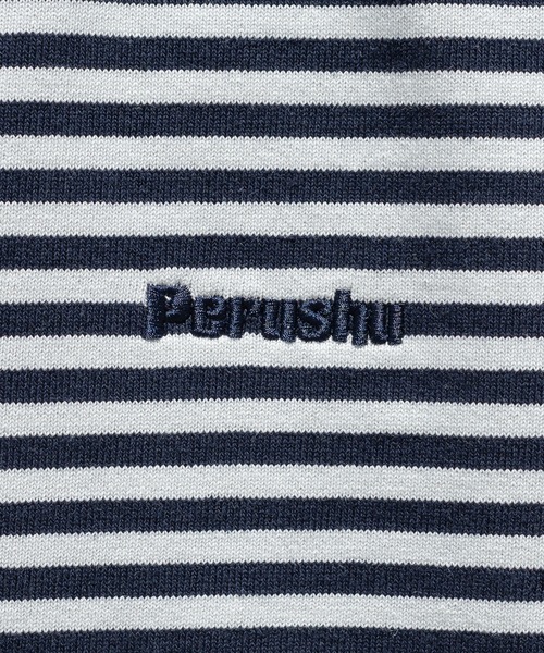 Perushu(ペルーシュ)の「レトロボーダーTシャツ(Tシャツ/カットソー・メンズ・ブラウン/オリーブ/ピンク系その他/ホワイト系その他・LARGE/MEDIUM/SMALL)」の21枚目の写真