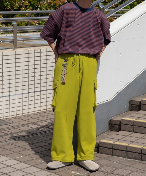 Perushu(ペルーシュ)の「レトロボーダーTシャツ(Tシャツ/カットソー・メンズ・ブラウン/オリーブ/ピンク系その他/ホワイト系その他・LARGE/MEDIUM/SMALL)」の22枚目の写真