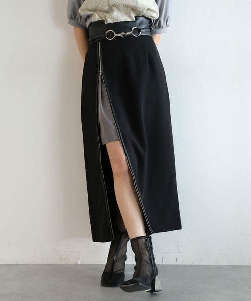 HARE（ハレ）の「2WAYZIPスリットナロースカート(HARE