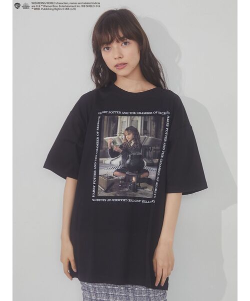 merry jenny(メリージェニー)の「ハーマイオニーBigTシャツ(Tシャツ/カットソー・レディース・オフホワイト/ブラック・FREE)」の11枚目の写真