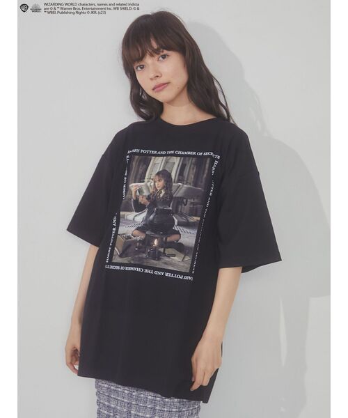 merry jenny(メリージェニー)の「ハーマイオニーBigTシャツ(Tシャツ/カットソー・レディース・オフホワイト/ブラック・FREE)」の12枚目の写真