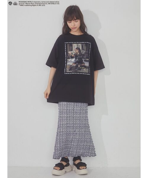 merry jenny(メリージェニー)の「ハーマイオニーBigTシャツ(Tシャツ/カットソー・レディース・オフホワイト/ブラック・FREE)」の14枚目の写真