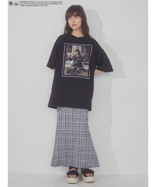 merry jenny(メリージェニー)の「ハーマイオニーBigTシャツ(Tシャツ/カットソー・レディース・オフホワイト/ブラック・FREE)」の15枚目の写真