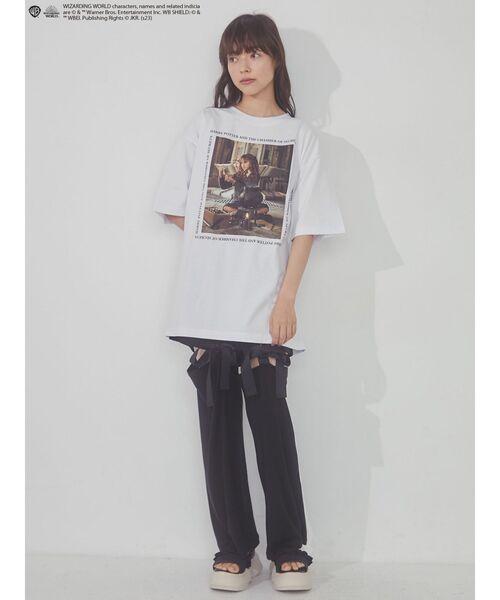 merry jenny(メリージェニー)の「ハーマイオニーBigTシャツ(Tシャツ/カットソー・レディース・オフホワイト/ブラック・FREE)」の19枚目の写真