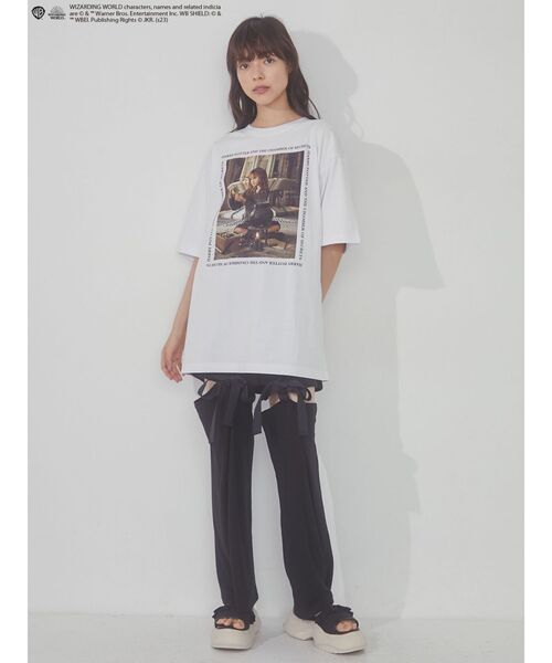 merry jenny(メリージェニー)の「ハーマイオニーBigTシャツ(Tシャツ/カットソー・レディース・オフホワイト/ブラック・FREE)」の20枚目の写真