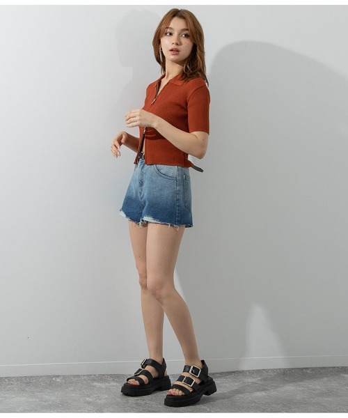 ANAP（アナップ）の「グラデーションショートパンツ（デニムパンツ