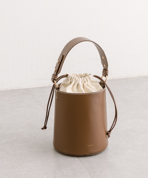 loti（ロティ）の「loti 巾着付きバケツBAG（ハンドバッグ・レディース・ブラウン/ブラック・ONE SIZE）」の5枚目の写真