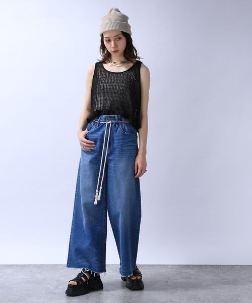 JEANASIS（ジーナシス）の「チビフリルシャイニーニットNS/964469（ベスト・レディース・グリーン/ブラック/グレー・FREE）」の10枚目の写真