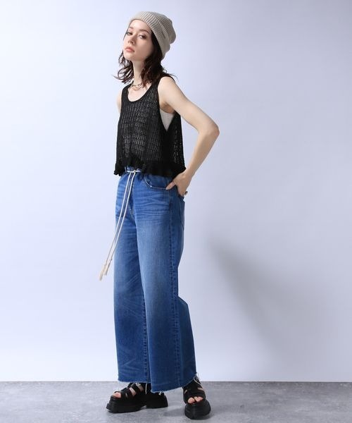 JEANASIS（ジーナシス）の「チビフリルシャイニーニットNS/964469（ベスト・レディース・グリーン/ブラック/グレー・FREE）」の12枚目の写真