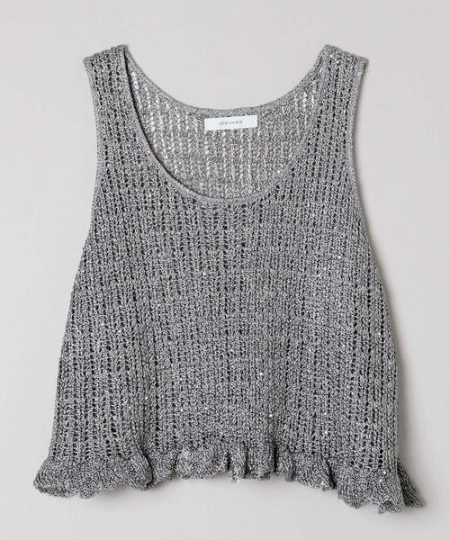 JEANASIS（ジーナシス）の「チビフリルシャイニーニットNS/964469（ベスト・レディース・グリーン/ブラック/グレー・FREE）」の20枚目の写真