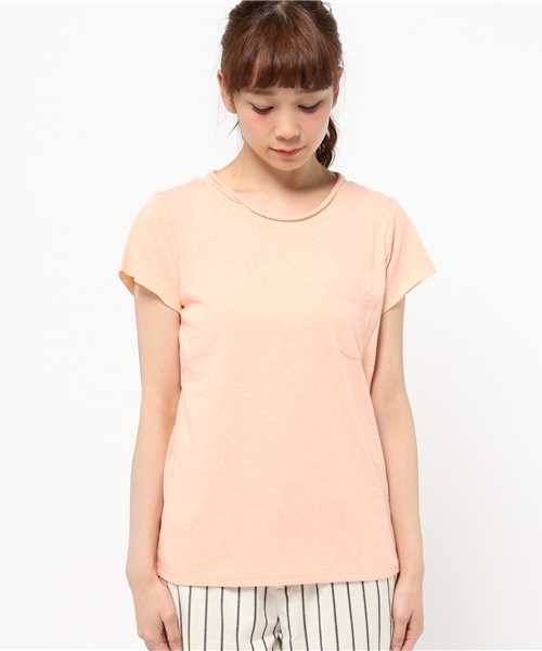 CIAOPANIC（チャオパニック）の「【Ciaopanic】　ネップ天竺クルーネック（Tシャツ/カットソー・レディース・ネイビー/グレー/オフホワイト/ピンク・FREE）」の12枚目の写真