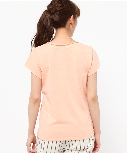 CIAOPANIC（チャオパニック）の「【Ciaopanic】　ネップ天竺クルーネック（Tシャツ/カットソー・レディース・ネイビー/グレー/オフホワイト/ピンク・FREE）」の7枚目の写真