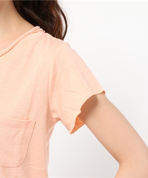 CIAOPANIC（チャオパニック）の「【Ciaopanic】　ネップ天竺クルーネック（Tシャツ/カットソー・レディース・ネイビー/グレー/オフホワイト/ピンク・FREE）」の9枚目の写真