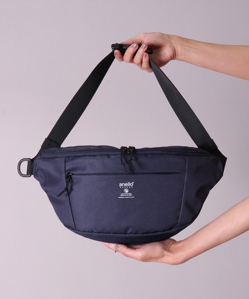 anello(アネロ)の「(LF)【anello】軽量・はっ水加工 ボディバッグ(ボディバッグ/ウエストポーチ・レディース・オリーブ/ブラック/ネイビー/ライトベージュ・ONE SIZE)」の12枚目の写真