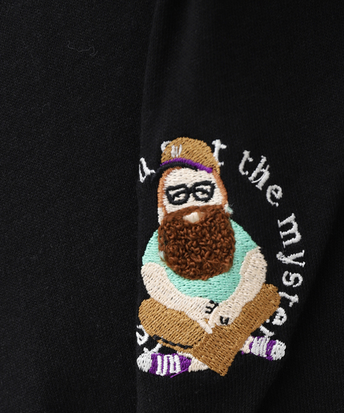 B.C STOCK（ベーセーストック）の「SMILE MOJYA刺繍半袖Tシャツ（Tシャツ/カットソー・メンズ・グリーン/ホワイト/ベージュ/ブラック系その他・LARGE/MEDIUM）」の18枚目の写真