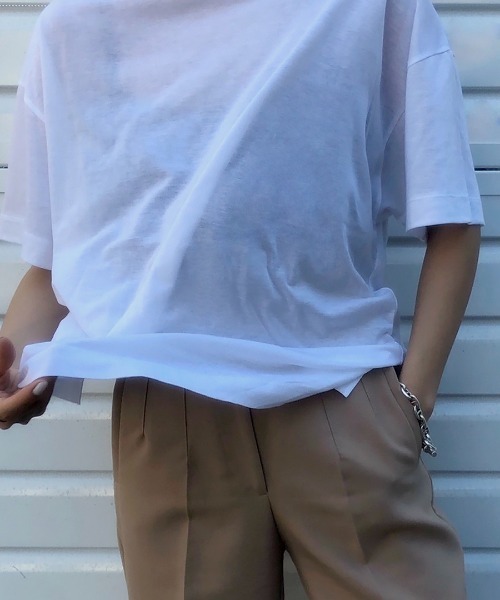 COUDRE(クードル)の「ハーフスリーブT(Tシャツ/カットソー・レディース・ホワイト/ブラック・FREE)」の19枚目の写真