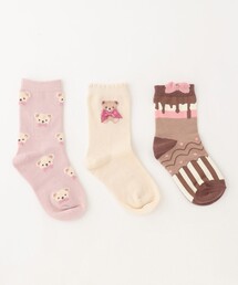 any Fam（エニィファム）の「【3点セット】ソックス (ハチミツクマ)（ソックス/靴下・キッズ）」