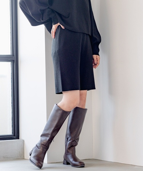 LEPSIM（レプシィム）の「12ゲージリブショートパンツ　184035（その他パンツ・レディース・アイボリー/ブラウン系その他/ブラック・FREE）」の5枚目の写真