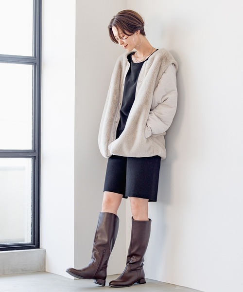 LEPSIM（レプシィム）の「12ゲージリブショートパンツ　184035（その他パンツ・レディース・アイボリー/ブラウン系その他/ブラック・FREE）」の12枚目の写真