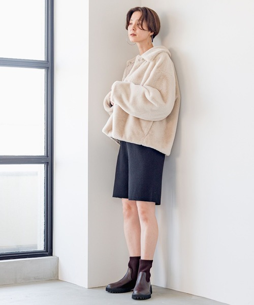 LEPSIM（レプシィム）の「12ゲージリブショートパンツ　184035（その他パンツ・レディース・アイボリー/ブラウン系その他/ブラック・FREE）」の15枚目の写真