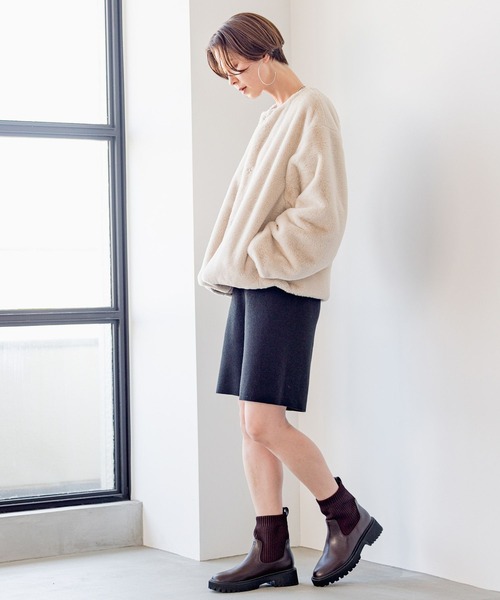 LEPSIM（レプシィム）の「12ゲージリブショートパンツ　184035（その他パンツ・レディース・アイボリー/ブラウン系その他/ブラック・FREE）」の17枚目の写真