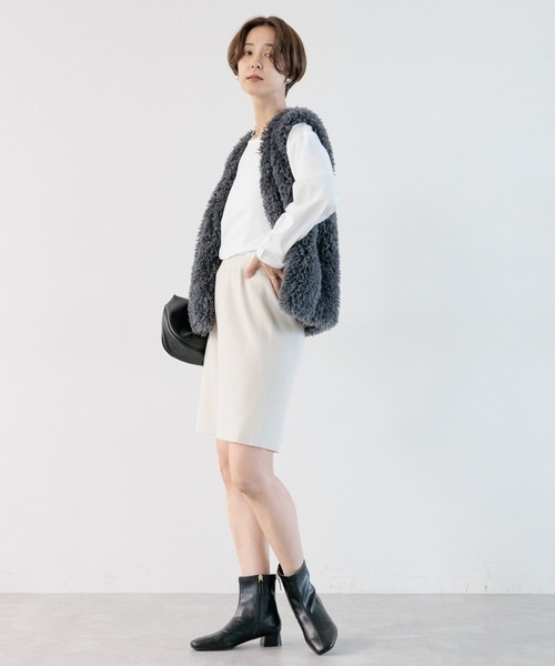 LEPSIM（レプシィム）の「12ゲージリブショートパンツ　184035（その他パンツ・レディース・アイボリー/ブラウン系その他/ブラック・FREE）」の19枚目の写真