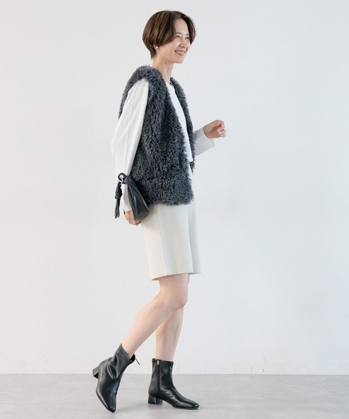 LEPSIM（レプシィム）の「12ゲージリブショートパンツ　184035（その他パンツ・レディース・アイボリー/ブラウン系その他/ブラック・FREE）」の20枚目の写真