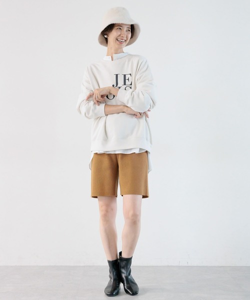 LEPSIM（レプシィム）の「12ゲージリブショートパンツ　184035（その他パンツ・レディース・アイボリー/ブラウン系その他/ブラック・FREE）」の22枚目の写真