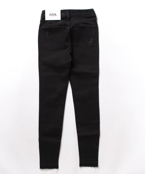 AZUL by moussy（アズールバイマウジー）の「AZUL DENIM/リペアスキニーデニム（デニムパンツ・レディース・ブルー/ダークブルー/ブラック・MEDIUM/LARGE/X-LARGE/SMALL/XX-SMALL/X-SMALL）」の4枚目の写真